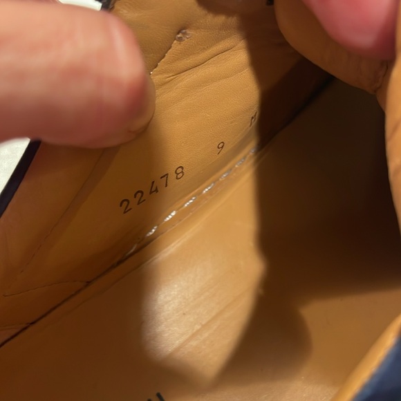 Magnanni Shoes, Navy Leather and Suede Sneakers, size 9 - Picture 9 of 10